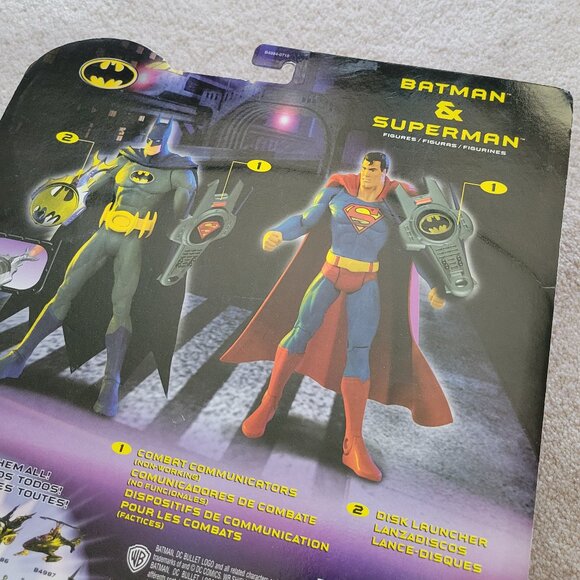 New Batman Superman Action Figure 2 Pack 2003 Mattel DC Comics Vintage NWT - Picture 9 of 10